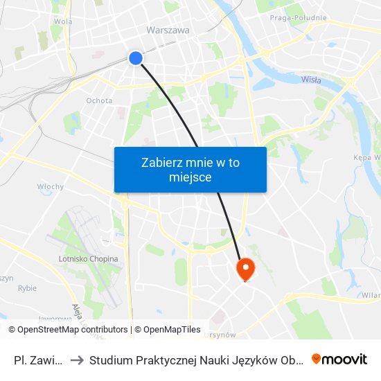 Pl. Zawiszy 03 to Studium Praktycznej Nauki Języków Obcych (SPNJO) SGGW map