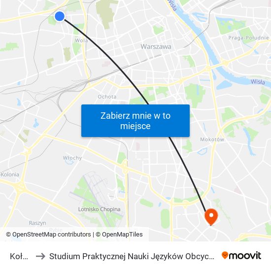 Koło 04 to Studium Praktycznej Nauki Języków Obcych (SPNJO) SGGW map