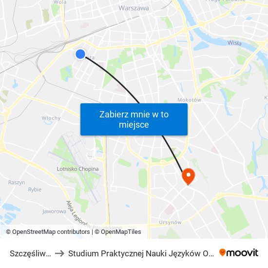 Szczęśliwicka 01 to Studium Praktycznej Nauki Języków Obcych (SPNJO) SGGW map