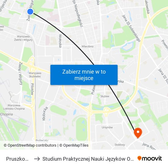 Pruszkowska 01 to Studium Praktycznej Nauki Języków Obcych (SPNJO) SGGW map