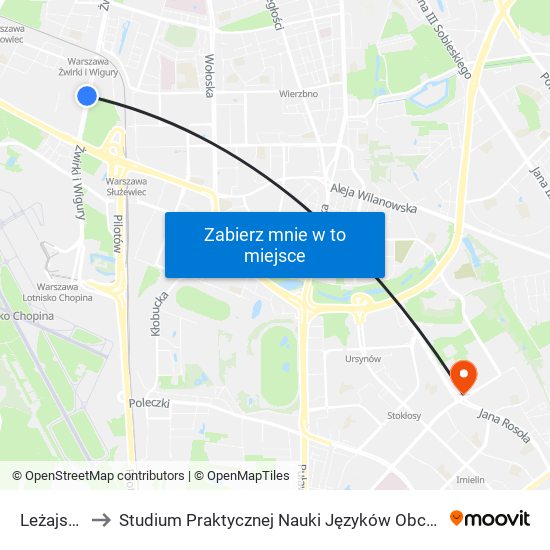 Leżajska to Studium Praktycznej Nauki Języków Obcych (SPNJO) SGGW map