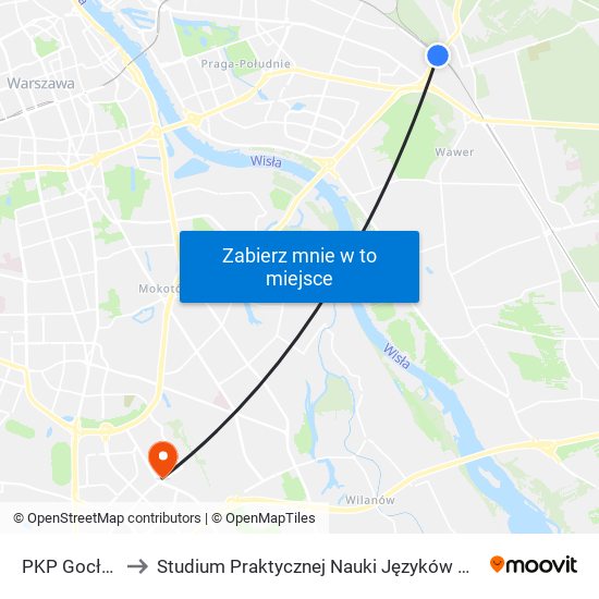 PKP Gocławek 01 to Studium Praktycznej Nauki Języków Obcych (SPNJO) SGGW map