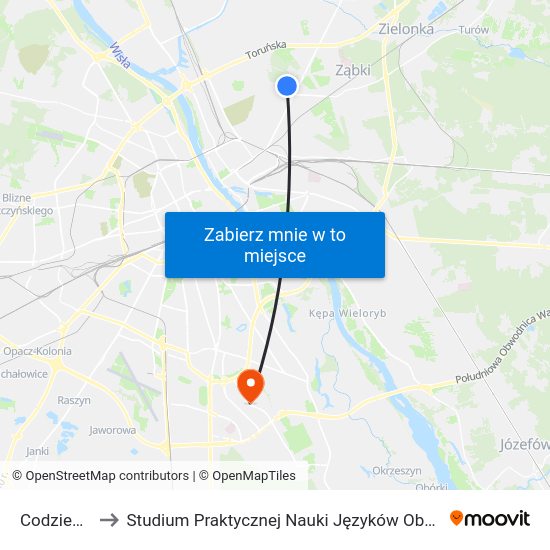 Codzienna to Studium Praktycznej Nauki Języków Obcych (SPNJO) SGGW map