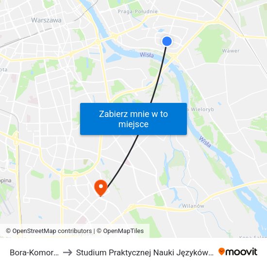 Bora-Komorowskiego to Studium Praktycznej Nauki Języków Obcych (SPNJO) SGGW map