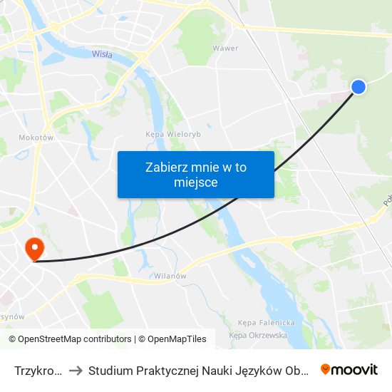 Trzykrotki 02 to Studium Praktycznej Nauki Języków Obcych (SPNJO) SGGW map