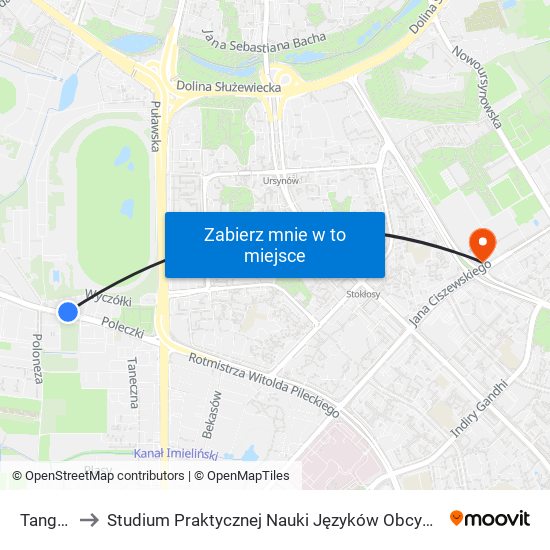 Tango to Studium Praktycznej Nauki Języków Obcych (SPNJO) SGGW map