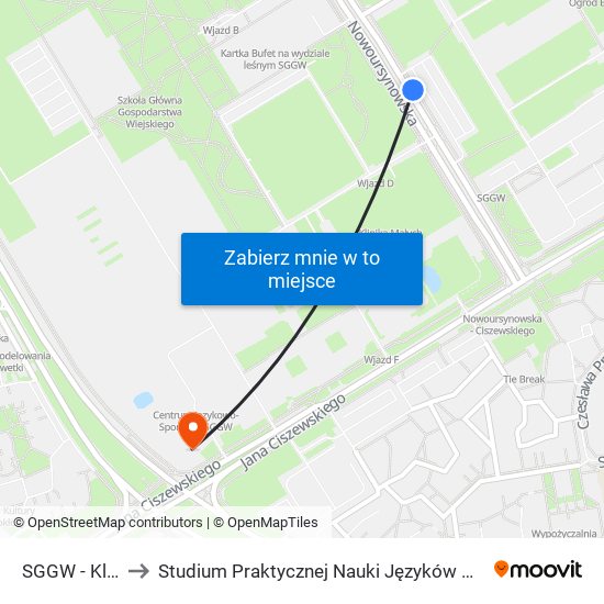 SGGW - Klinika 02 to Studium Praktycznej Nauki Języków Obcych (SPNJO) SGGW map