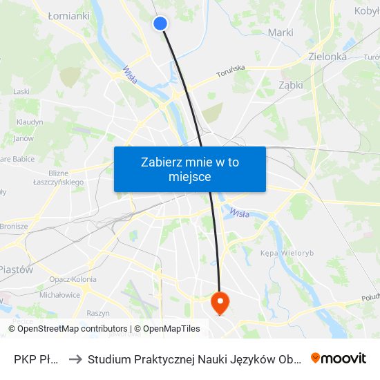 PKP Płudy 01 to Studium Praktycznej Nauki Języków Obcych (SPNJO) SGGW map