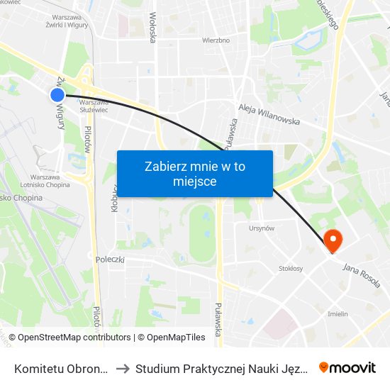 Komitetu Obrony Robotników 02 to Studium Praktycznej Nauki Języków Obcych (SPNJO) SGGW map