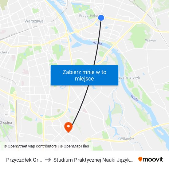 Przyczółek Grochowski 03 to Studium Praktycznej Nauki Języków Obcych (SPNJO) SGGW map