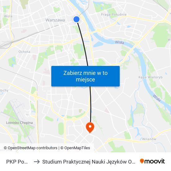 PKP Powiśle 03 to Studium Praktycznej Nauki Języków Obcych (SPNJO) SGGW map