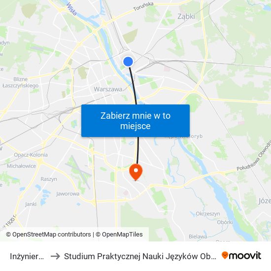 Inżynierska 01 to Studium Praktycznej Nauki Języków Obcych (SPNJO) SGGW map