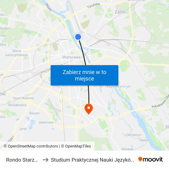 Rondo Starzyńskiego to Studium Praktycznej Nauki Języków Obcych (SPNJO) SGGW map