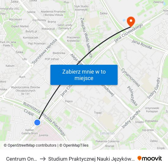 Centrum Onkologii to Studium Praktycznej Nauki Języków Obcych (SPNJO) SGGW map