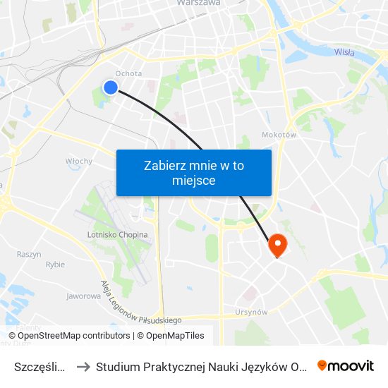 Szczęśliwice 01 to Studium Praktycznej Nauki Języków Obcych (SPNJO) SGGW map