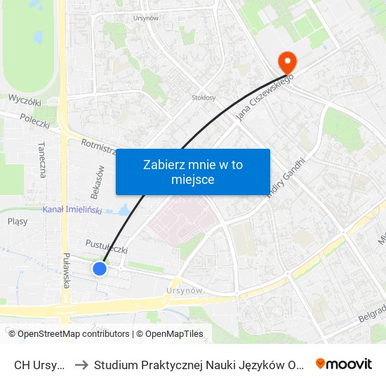 CH Ursynów 04 to Studium Praktycznej Nauki Języków Obcych (SPNJO) SGGW map