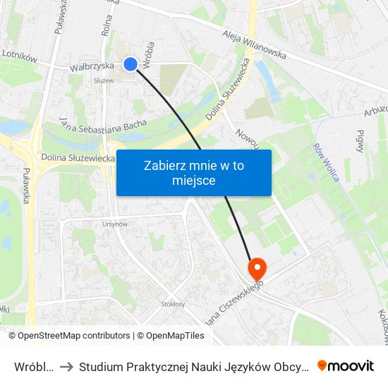 Wróbla 01 to Studium Praktycznej Nauki Języków Obcych (SPNJO) SGGW map