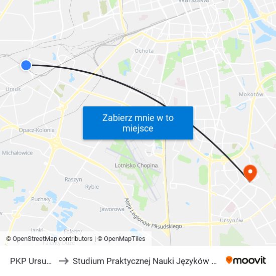 PKP Ursus Płn. 04 to Studium Praktycznej Nauki Języków Obcych (SPNJO) SGGW map