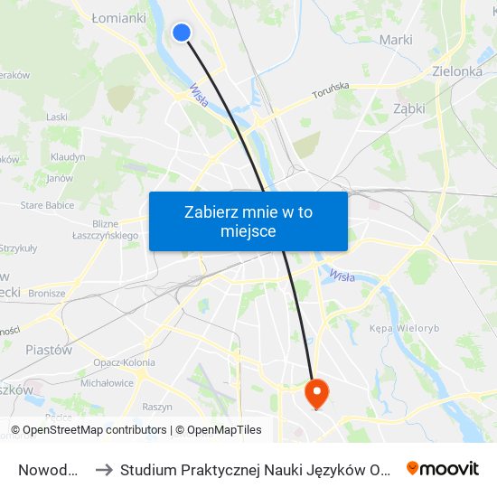 Nowodwory 04 to Studium Praktycznej Nauki Języków Obcych (SPNJO) SGGW map