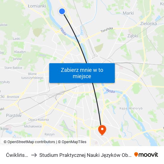 Ćwiklińskiej 02 to Studium Praktycznej Nauki Języków Obcych (SPNJO) SGGW map