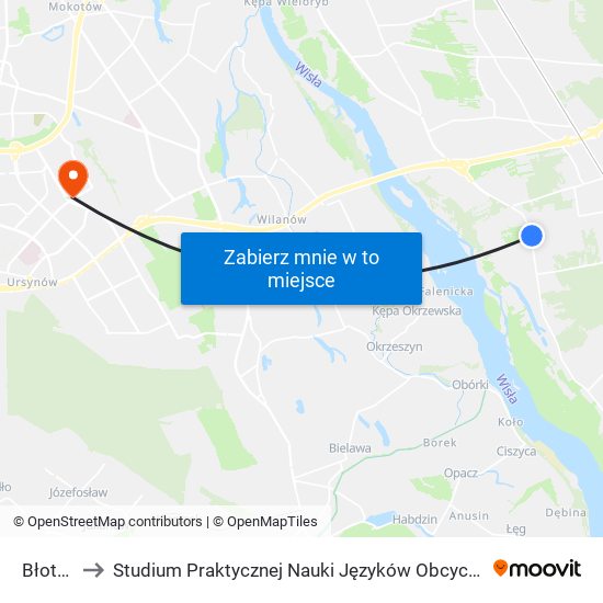 Błota 03 to Studium Praktycznej Nauki Języków Obcych (SPNJO) SGGW map