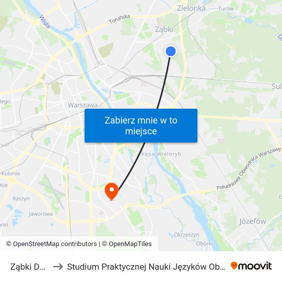 Ząbki Dzika to Studium Praktycznej Nauki Języków Obcych (SPNJO) SGGW map