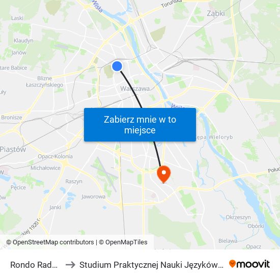 Rondo „Radosława” to Studium Praktycznej Nauki Języków Obcych (SPNJO) SGGW map