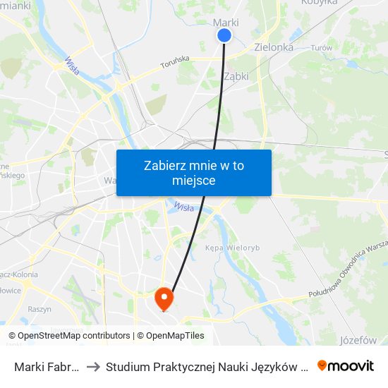 Marki Fabryczna 02 to Studium Praktycznej Nauki Języków Obcych (SPNJO) SGGW map