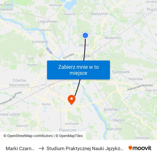 Marki Czarna Struga 01 to Studium Praktycznej Nauki Języków Obcych (SPNJO) SGGW map