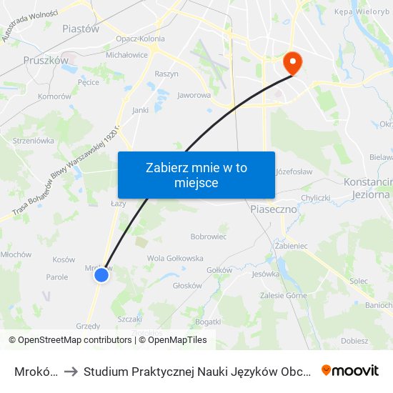 Mroków 01 to Studium Praktycznej Nauki Języków Obcych (SPNJO) SGGW map