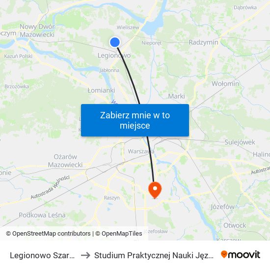 Legionowo Szarych Szeregów 01 to Studium Praktycznej Nauki Języków Obcych (SPNJO) SGGW map