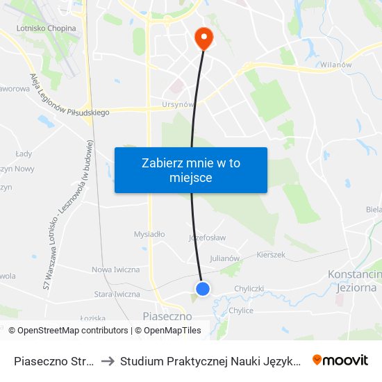 Piaseczno Strumykowa 01 to Studium Praktycznej Nauki Języków Obcych (SPNJO) SGGW map