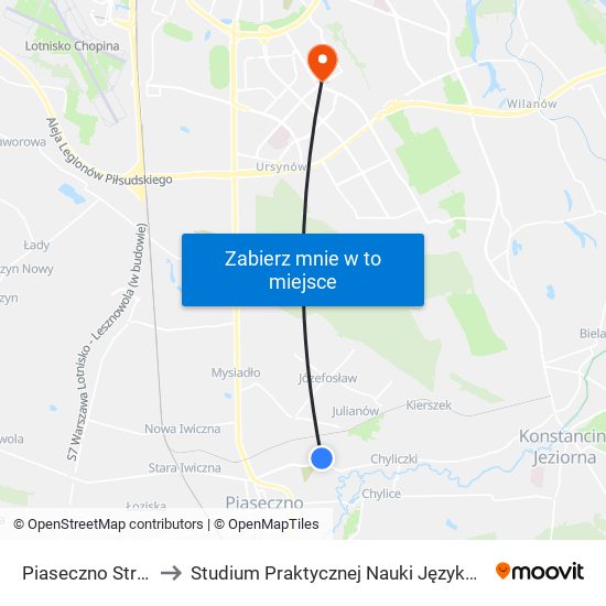 Piaseczno Strumykowa 02 to Studium Praktycznej Nauki Języków Obcych (SPNJO) SGGW map