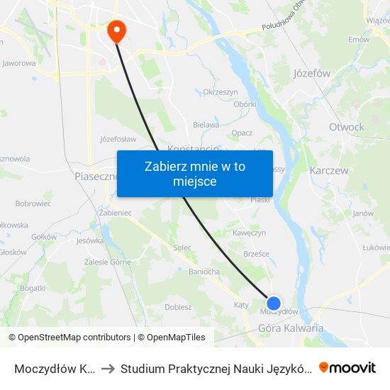 Moczydłów Ku Słońcu 01 to Studium Praktycznej Nauki Języków Obcych (SPNJO) SGGW map