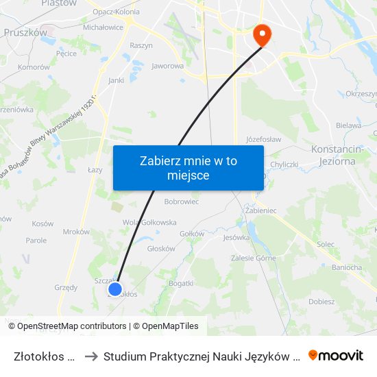 Złotokłos Fogga 02 to Studium Praktycznej Nauki Języków Obcych (SPNJO) SGGW map