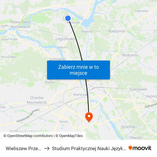 Wieliszew Przedpełskiego 02 to Studium Praktycznej Nauki Języków Obcych (SPNJO) SGGW map