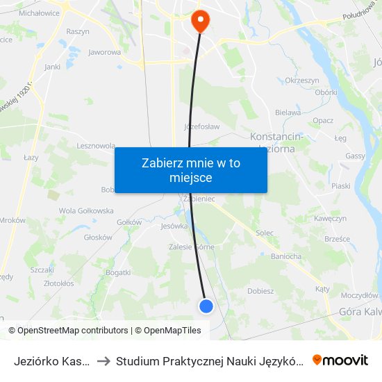 Jeziórko Kasztanowa to Studium Praktycznej Nauki Języków Obcych (SPNJO) SGGW map