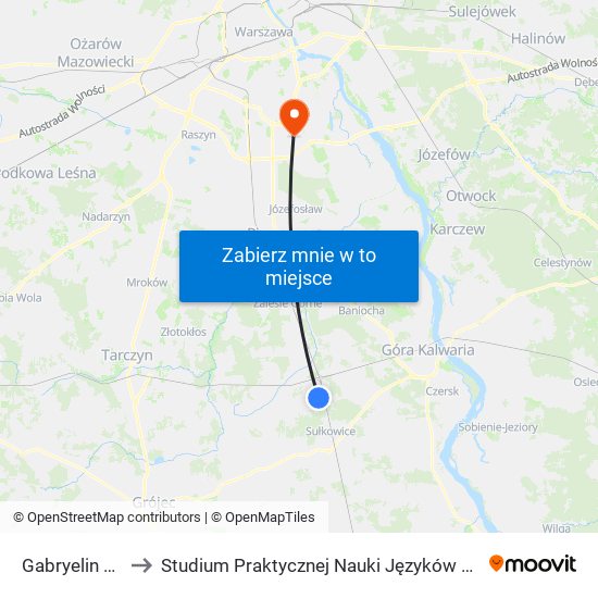 Gabryelin Dobra 01 to Studium Praktycznej Nauki Języków Obcych (SPNJO) SGGW map