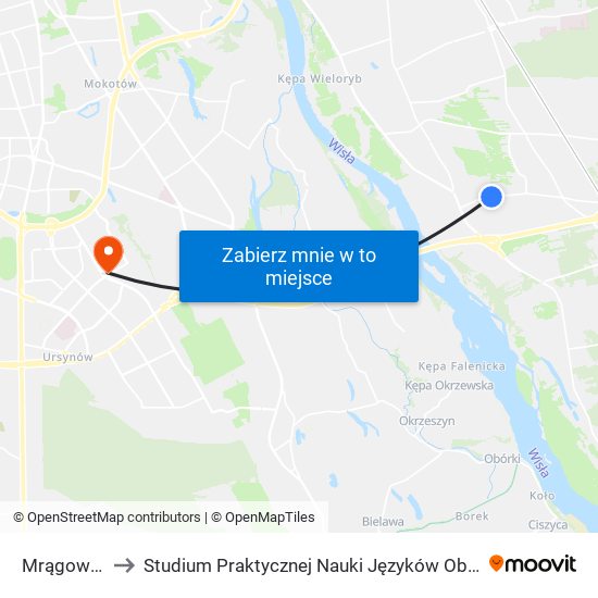 Mrągowska 02 to Studium Praktycznej Nauki Języków Obcych (SPNJO) SGGW map