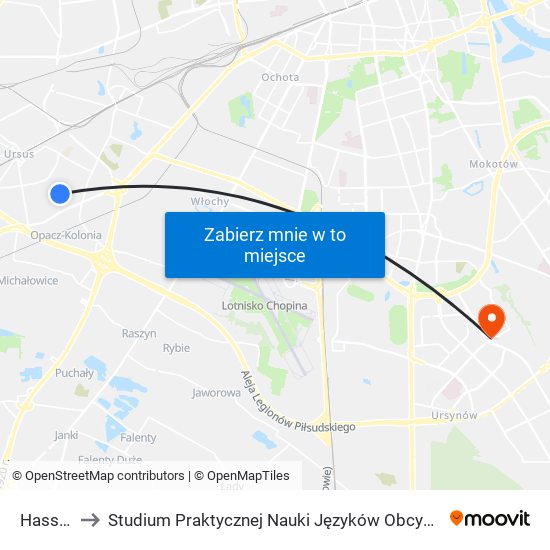 Hassa 02 to Studium Praktycznej Nauki Języków Obcych (SPNJO) SGGW map