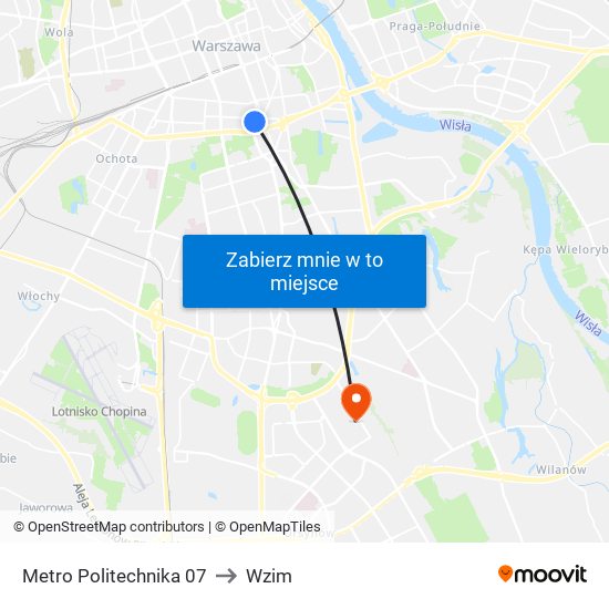 Metro Politechnika 07 to Wzim map