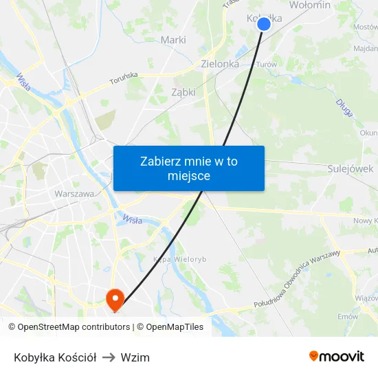 Kobyłka Kościół to Wzim map