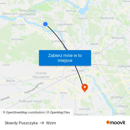 Skierdy Puszczyka to Wzim map