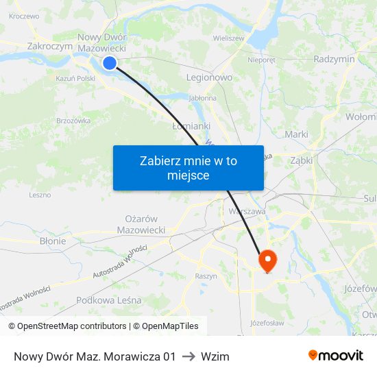 Nowy Dwór Maz. Morawicza 01 to Wzim map