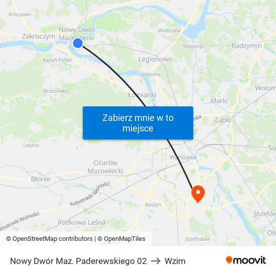 Nowy Dwór Maz. Paderewskiego 02 to Wzim map