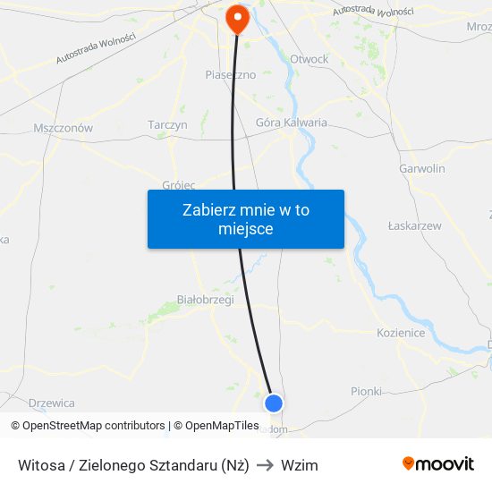 Witosa / Zielonego Sztandaru (Nż) to Wzim map