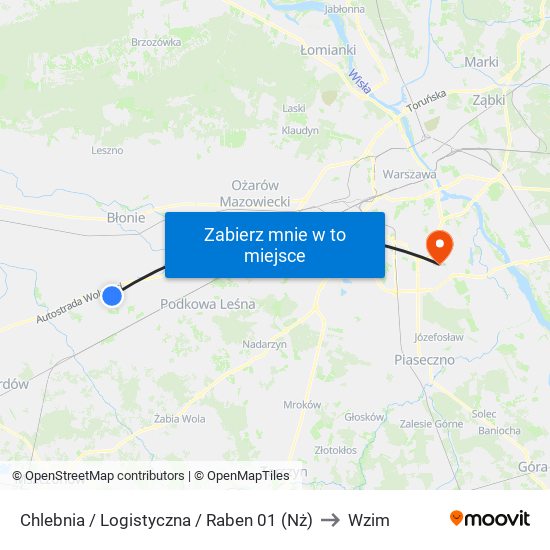 Chlebnia / Logistyczna / Raben 01 (Nż) to Wzim map