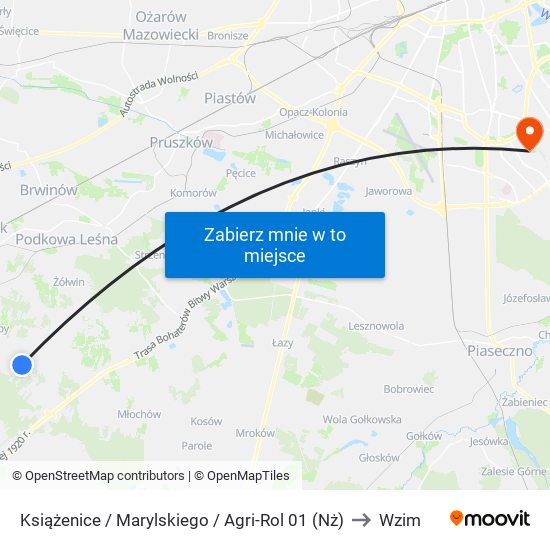 Książenice / Marylskiego / Agri-Rol 01 (Nż) to Wzim map