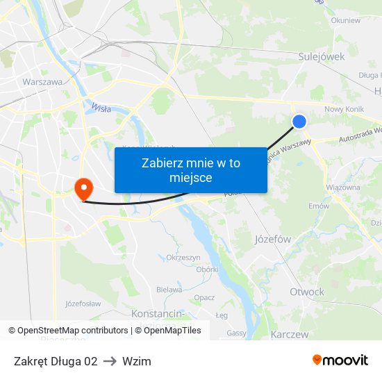 Zakręt Długa 02 to Wzim map