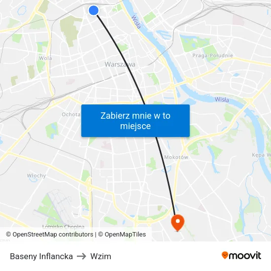 Baseny Inflancka to Wzim map